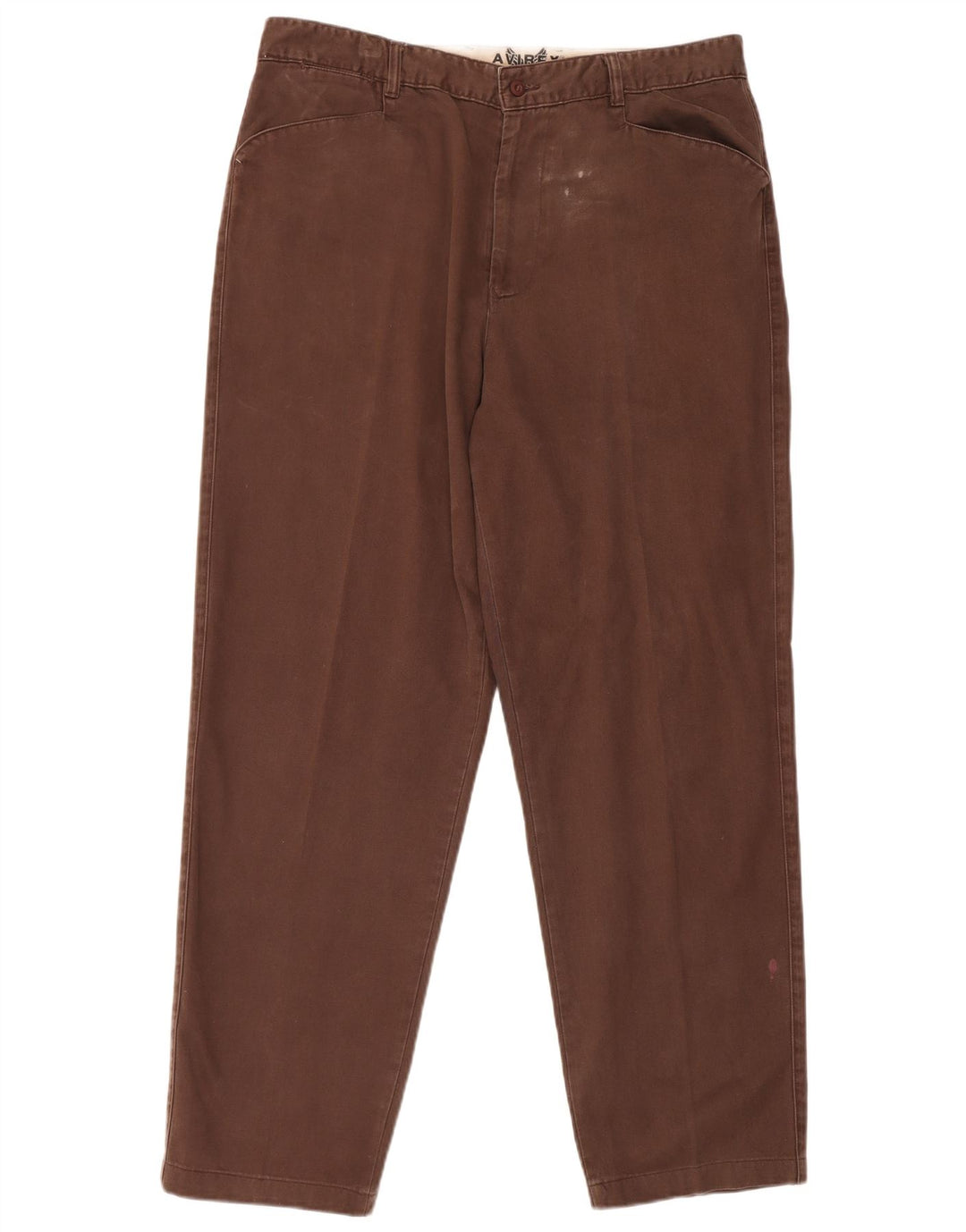 Pantaloni casual dritti da uomo AVIREX W38 L32 in cotone marrone