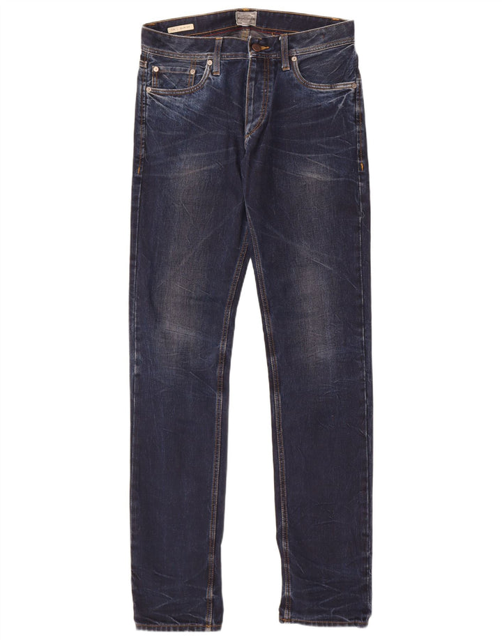 Jack & Jones Uomo Tim Slim Jeans W32 L36 Cotone Blu