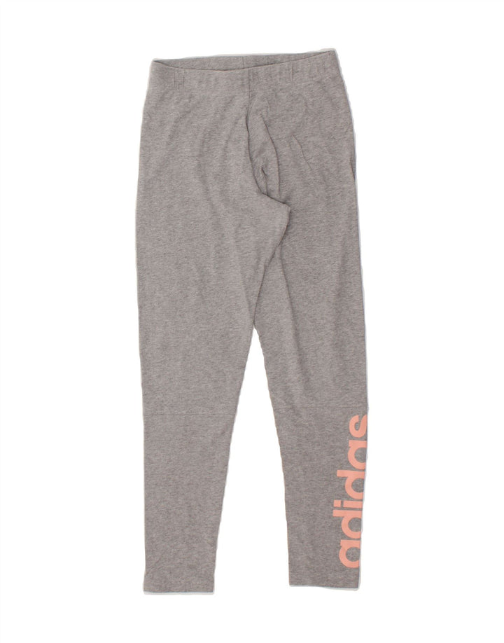 ADIDAS Womens Graphic Leggings UK 8/10 Small Grey Cotton Vintage Adidas and Second-Hand Adidas from Messina Hembry 