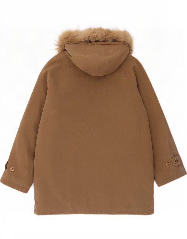 Parka oversize con cappuccio da donna London Fog UK 16 Large Beige Poliestere