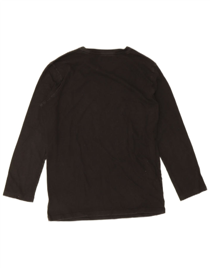 Calvin Klein Maglietta grafica da ragazzo a manica lunga 14-15 anni in cotone nero
