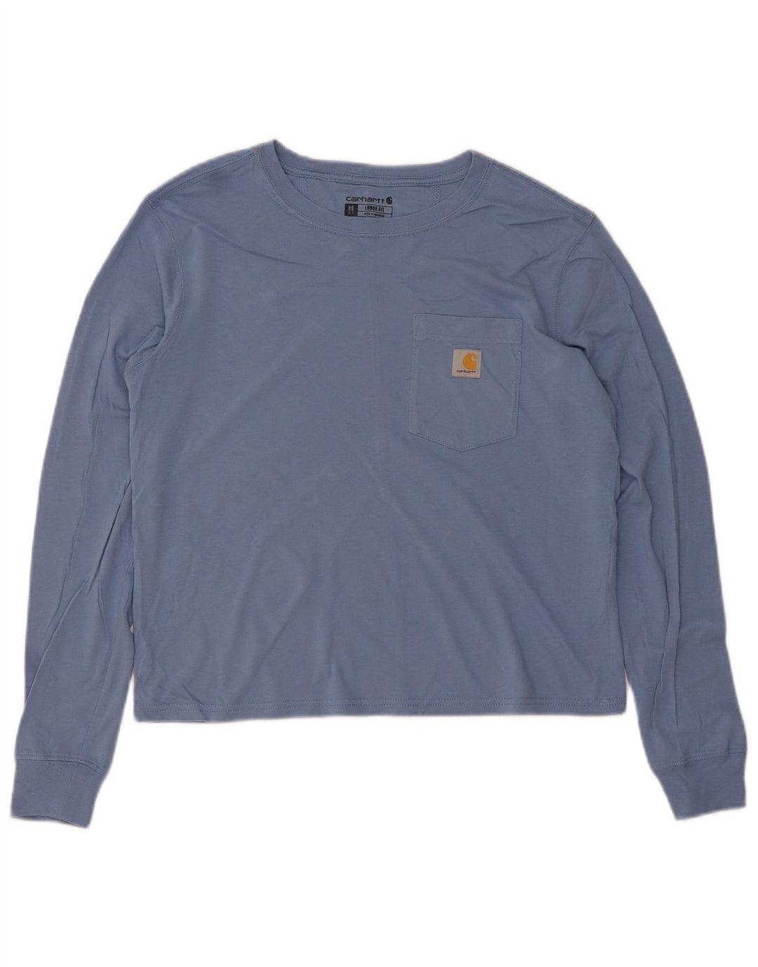 Top oversize da donna Carhartt manica lunga US 0/2 XS cotone blu