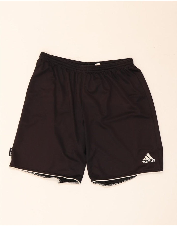 Pantaloncini sportivi Adidas Climalite da uomo grandi in poliestere nero