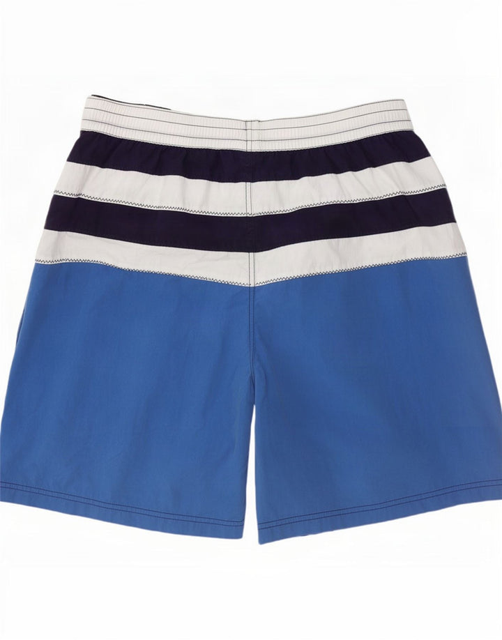 Pantaloncini da bagno da uomo Coast XL in cotone color block blu