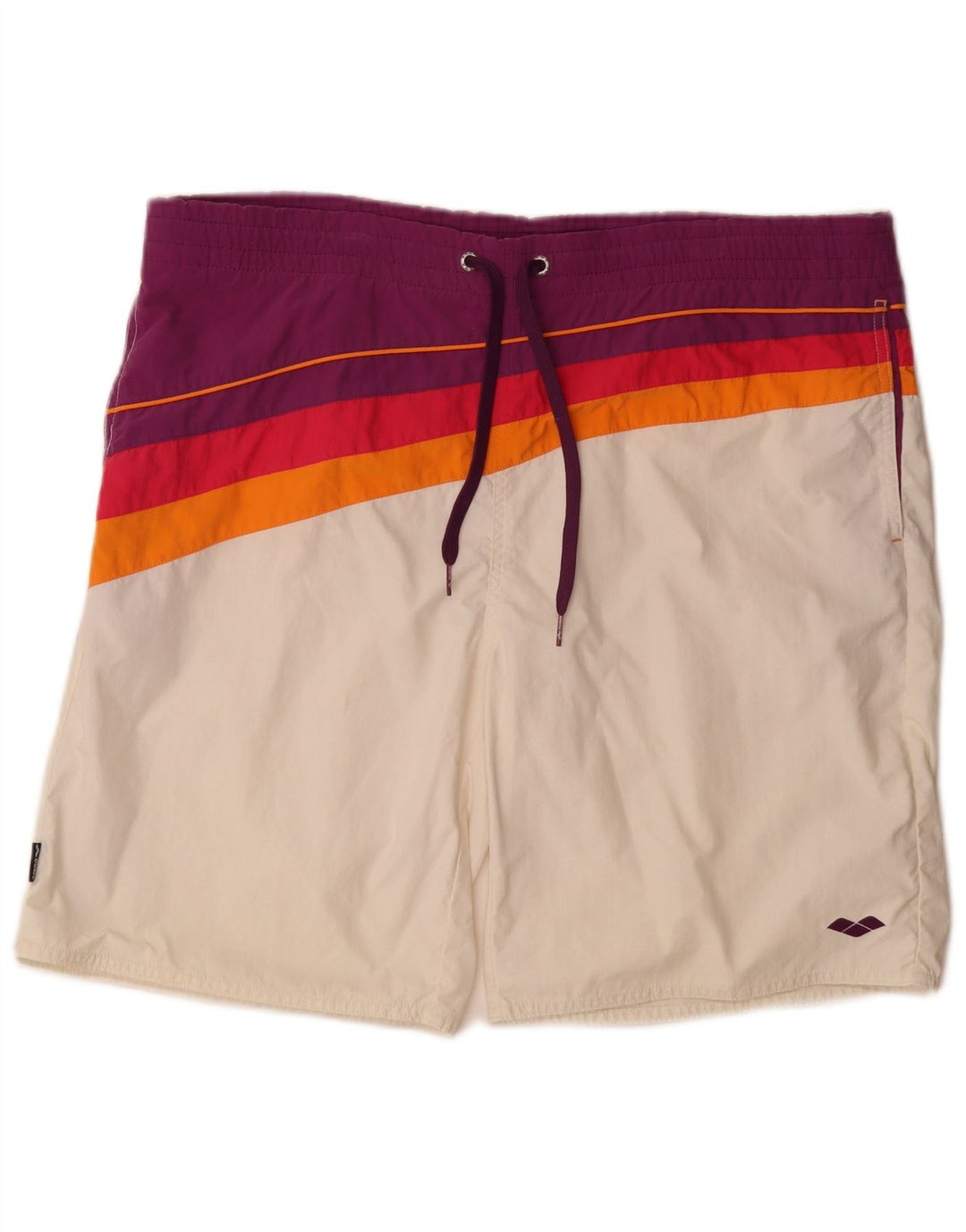 Pantaloncini da bagno grafici da uomo Arena grandi in poliammide color block bianco