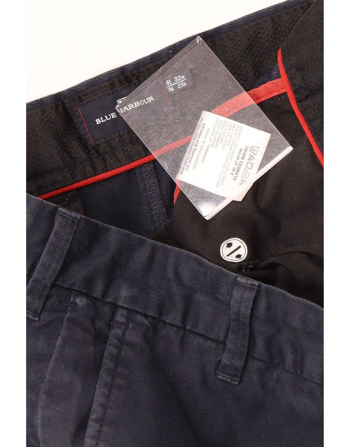 Pantaloni chino dritti Marks & Spencer da uomo blu Harbour W32 L29 Navy