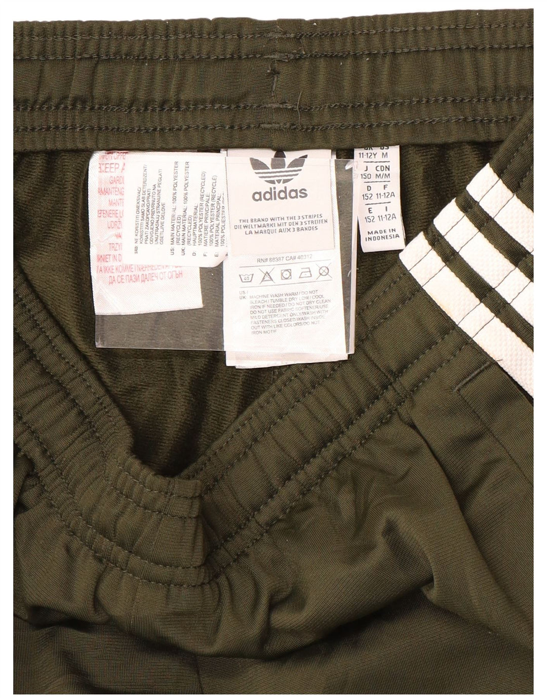 Pantaloni da tuta ADIDAS da ragazzo Joggers 11-12 anni Poliestere kaki