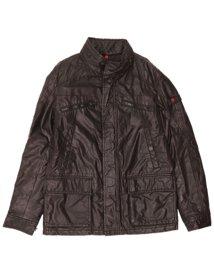 Giacca pratica da uomo in cotone cerato Strellson IT 50 grande cotone nero