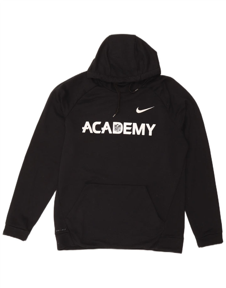 NIKE Felpa con cappuccio grafica NFL da uomo, grande, in poliestere nero