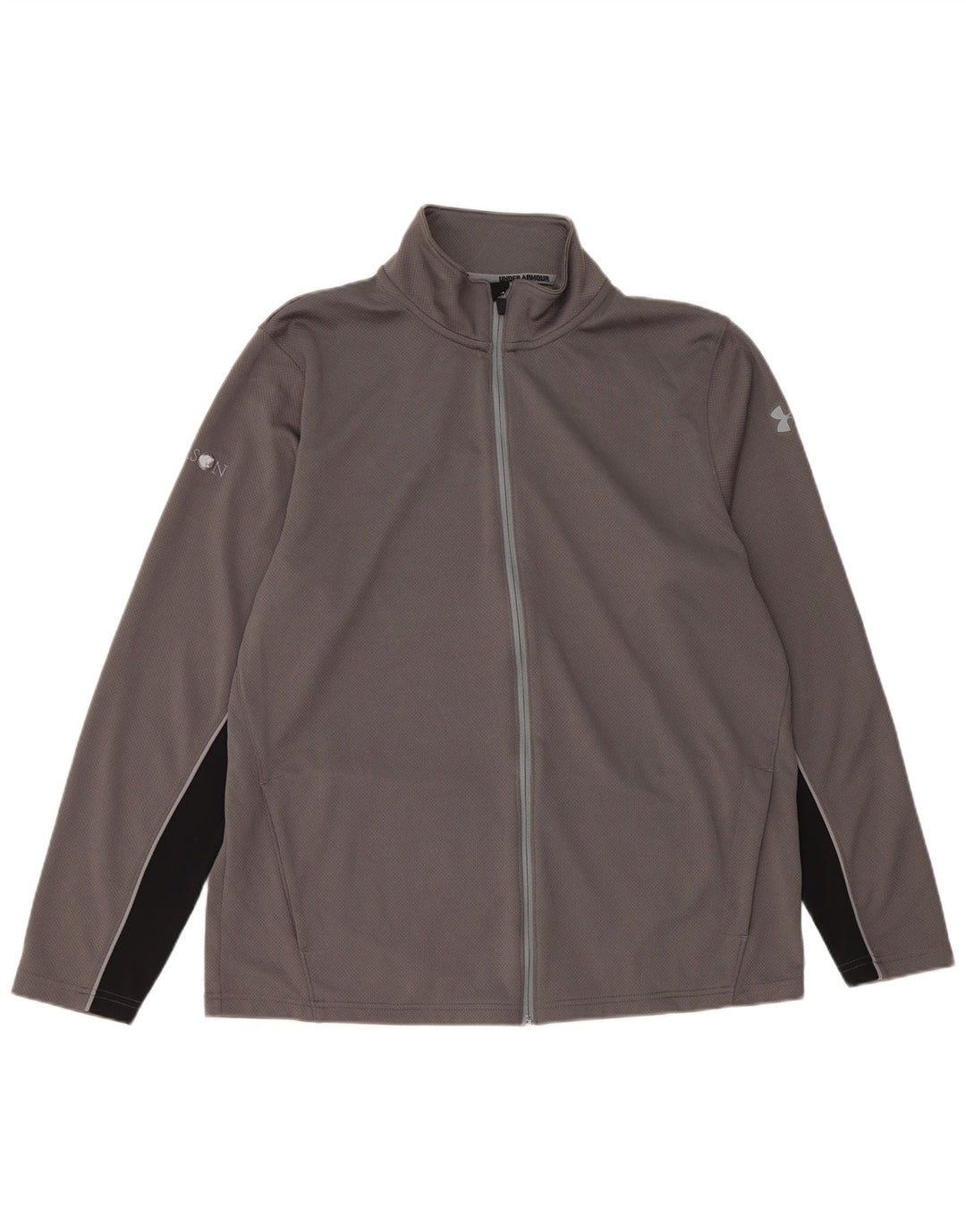 Giacca da ginnastica da uomo con grafica Jackson UNDER ARMOUR XL grigia a blocchi di colore
