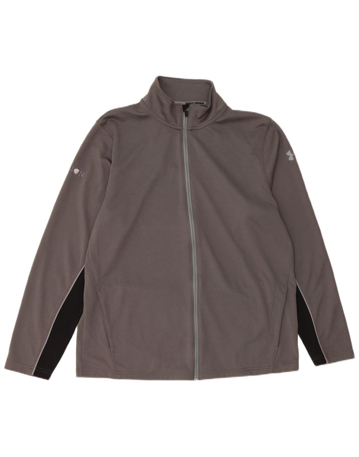 Giacca da ginnastica da uomo con grafica Jackson UNDER ARMOUR XL grigia a blocchi di colore
