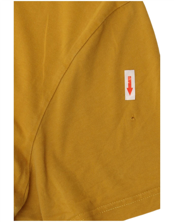 T-shirt grafica da uomo Puma Top grande in cotone giallo