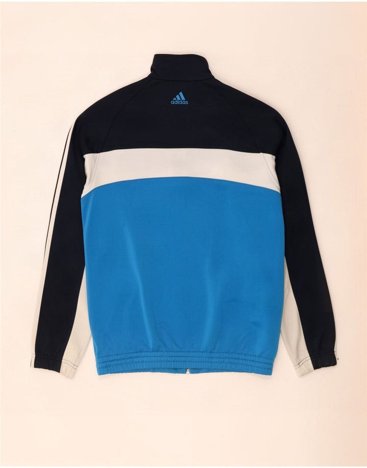 Giacca da tuta da uomo Adidas UK 38/40 Poliestere color block blu medio