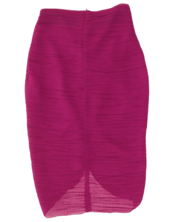 Gonna midi a vita alta da donna Zara piccola W26 poliestere viola