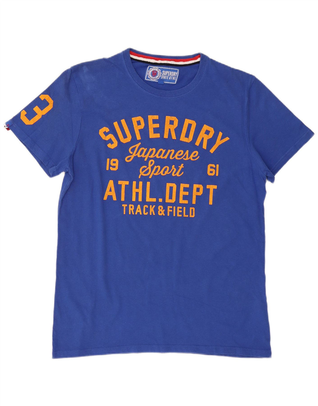 T-shirt grafica da uomo SUPERDRY Top 2XL cotone blu