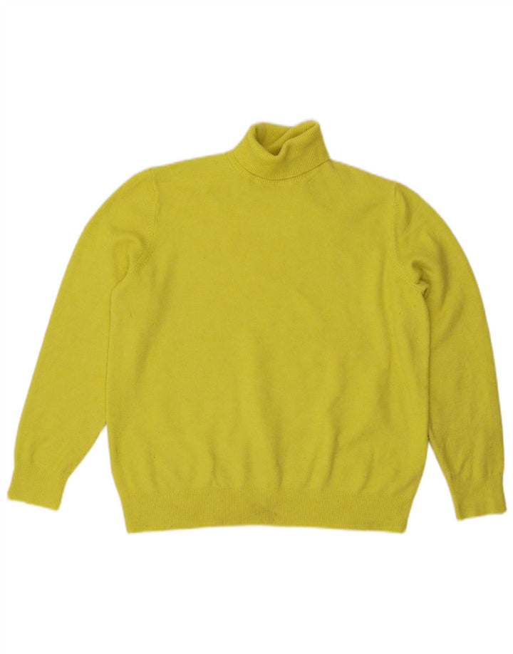 Maglione maglione a collo alto da donna Marks & Spencer UK 14 giallo medio
