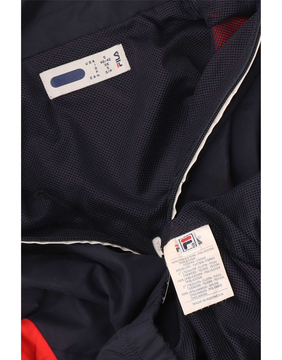 Giacca da ginnastica da donna Fila UK 10 Small Blu Navy Colourblock