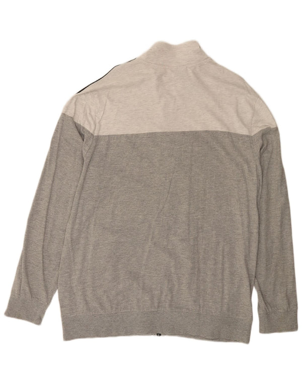 Giacca da tuta da uomo Lotto 2XL in cotone color block grigio