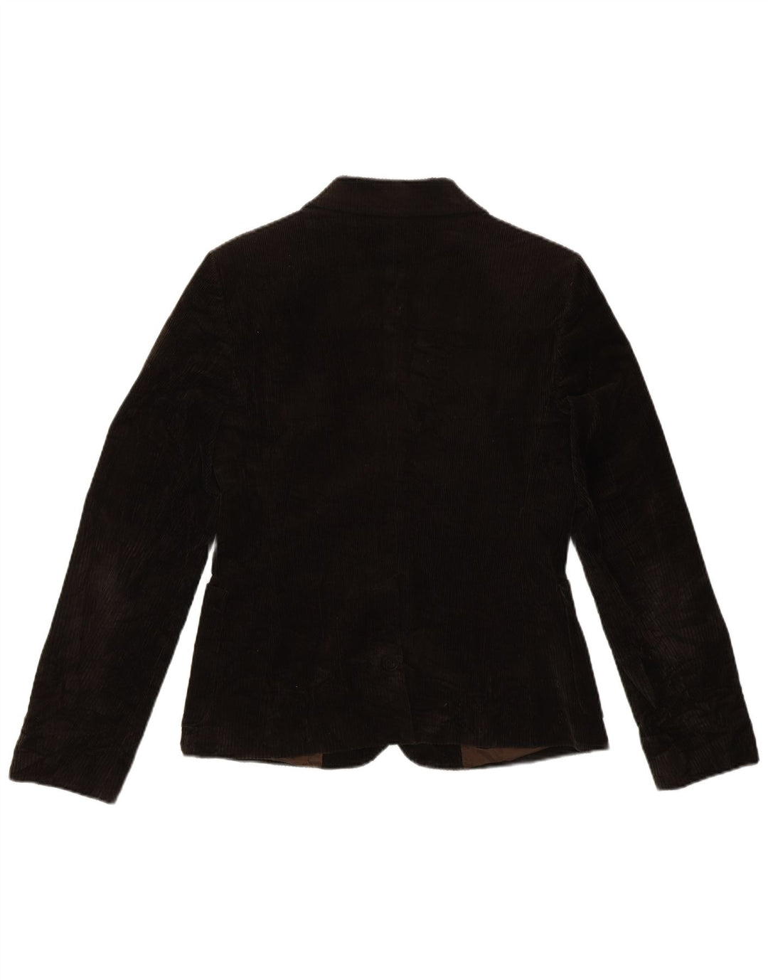 Giacca da donna in velluto a coste a 3 bottoni Benetton IT 42 in cotone marrone medio