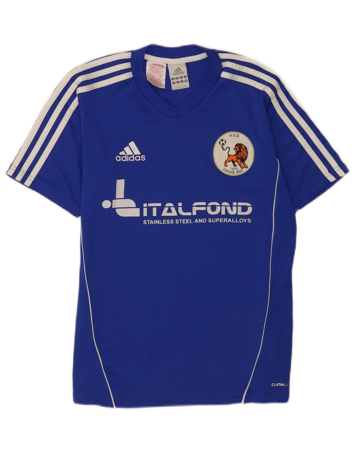 T-shirt grafica Adidas da uomo Climalite Top XS poliestere blu