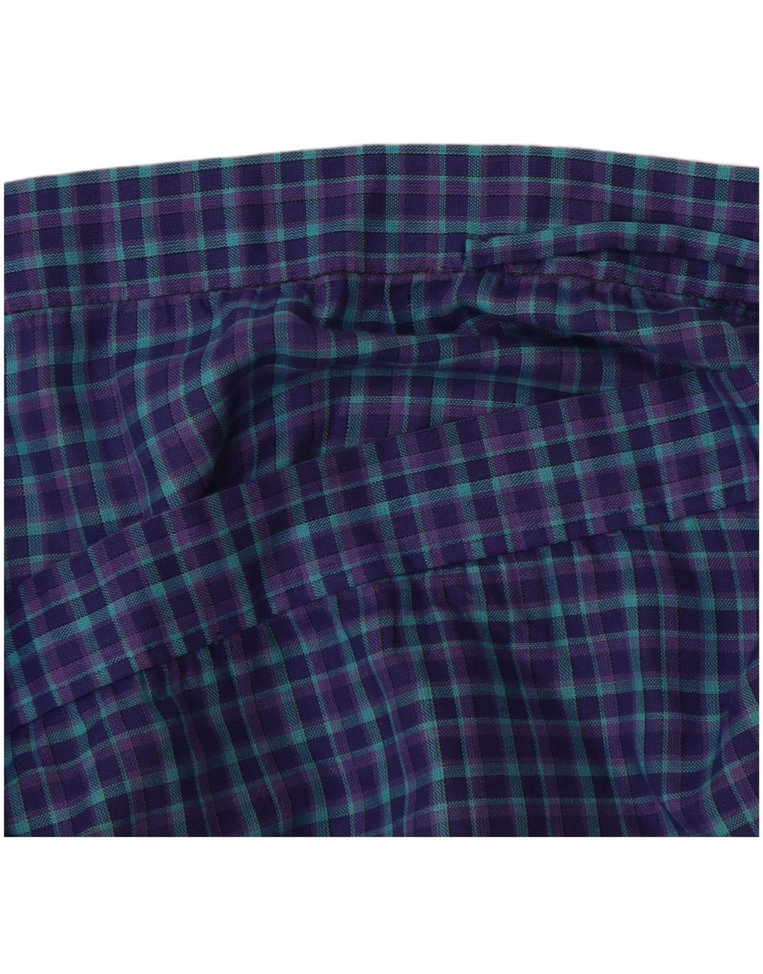 Gonna a trapezio a vita alta da donna VINTAGE W26 piccolo quadretto blu