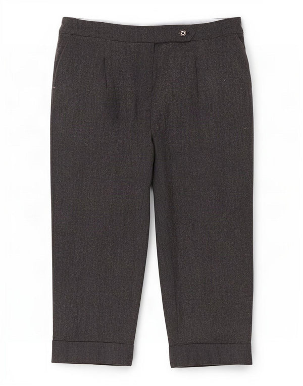 Pantaloni Capri da donna Marks & Spencer UK 16 Large W38 L22 Grigio a spina di pesce