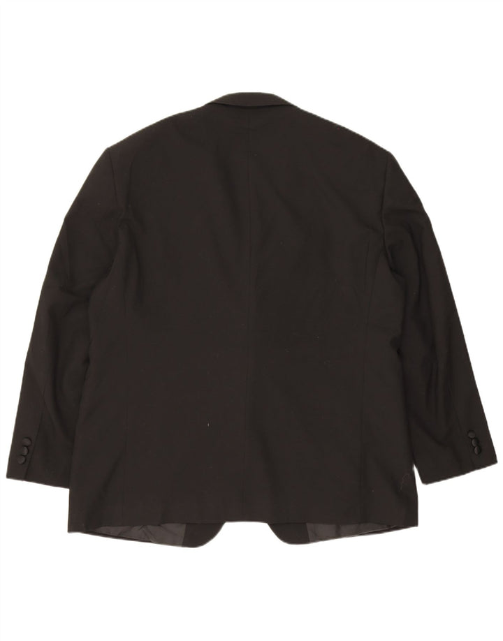 Giacca blazer a 2 bottoni Marks & Spencer da uomo UK 44 XL poliestere nero