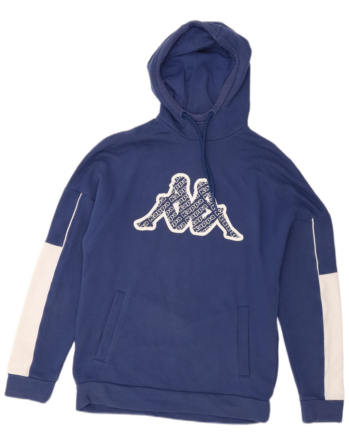 Felpa con cappuccio grafica da uomo Kappa Small Blue Colourblock