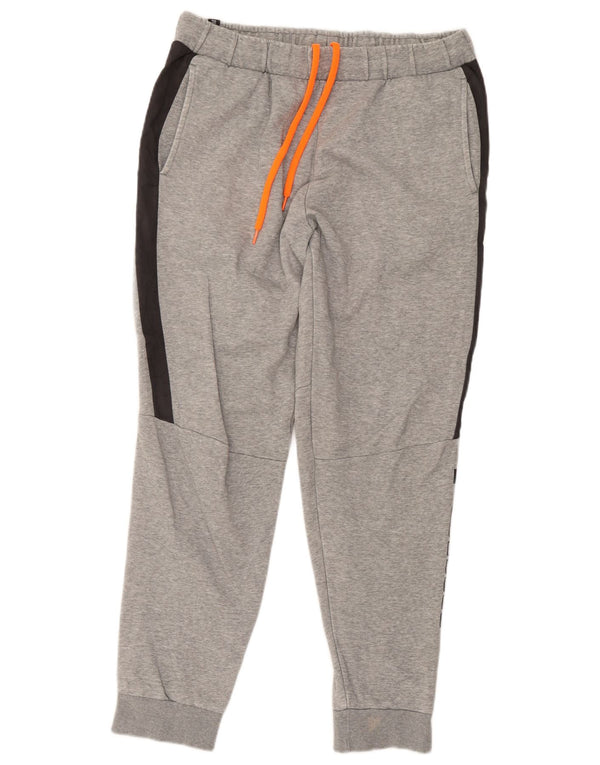 Puma Pantaloni da tuta con grafica da uomo Joggers Large Grigio Colourblock Cotton