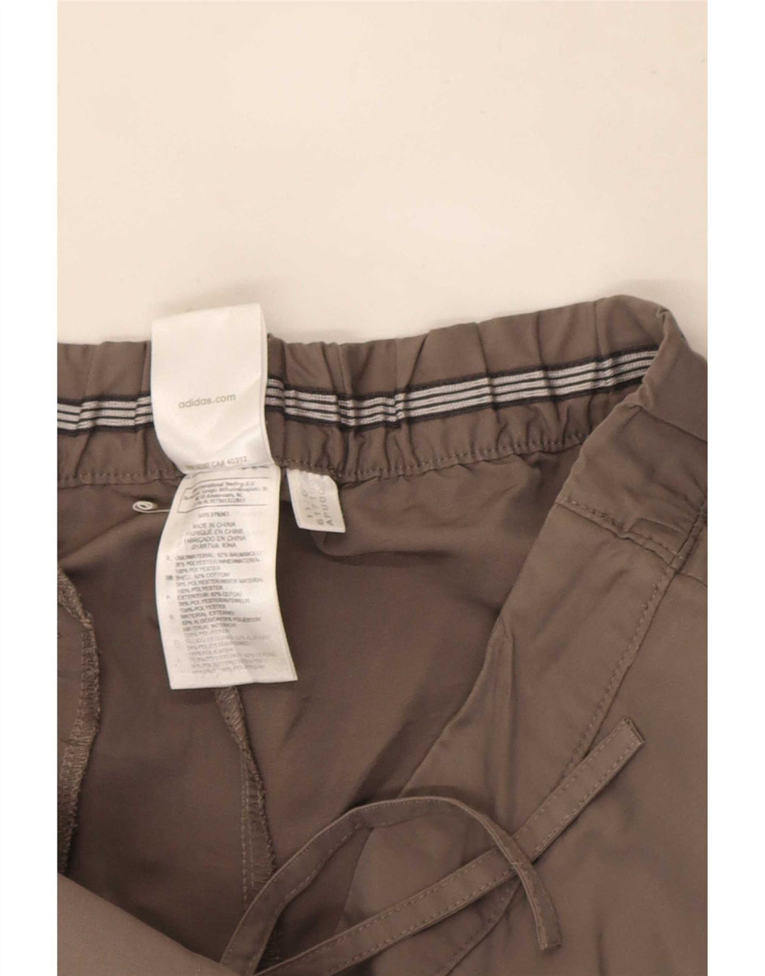 Pantaloncini Bermuda da donna Adidas UK 12 medi W30 cotone grigio