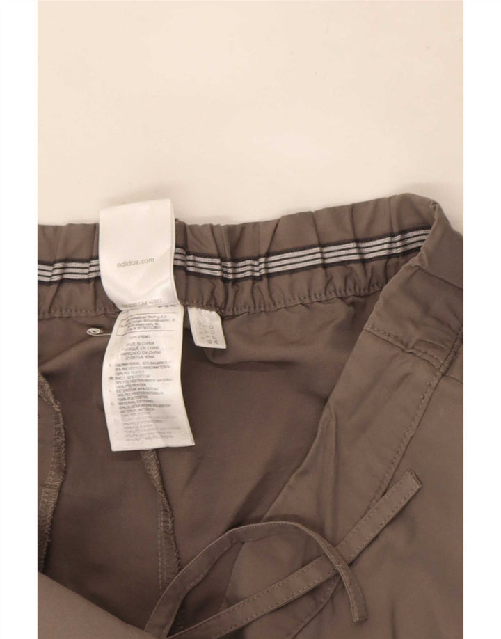 Pantaloncini Bermuda da donna Adidas UK 12 medi W30 cotone grigio