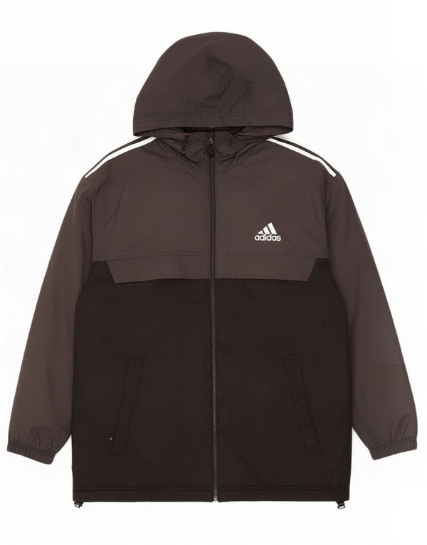 Giacca a vento grafica da uomo Adidas UK 38/40 Medium Black Colourblock