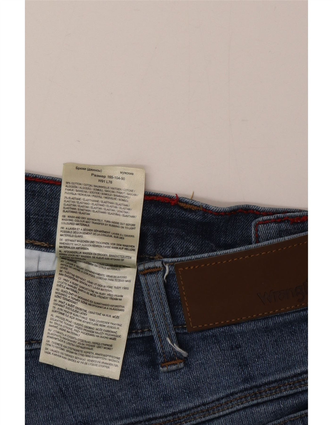 Jeans dritti da uomo Wrangler W35 L30 cotone blu