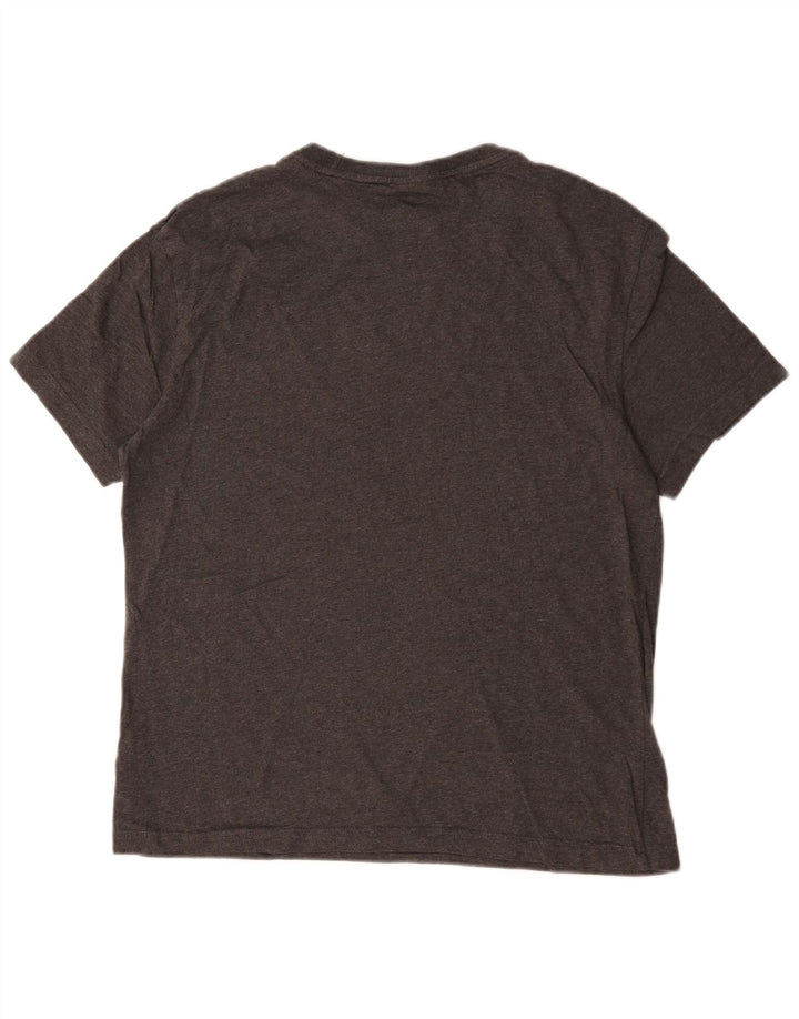 T-shirt grafica da uomo Calvin Klein Top grande in cotone grigio