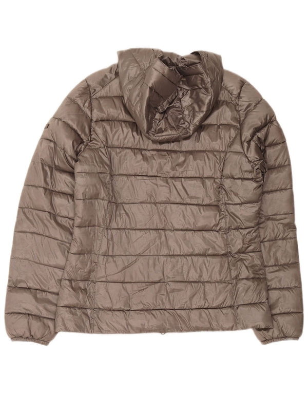 Giacca imbottita con cappuccio da donna Brugi UK 12 Poliestere grigio medio