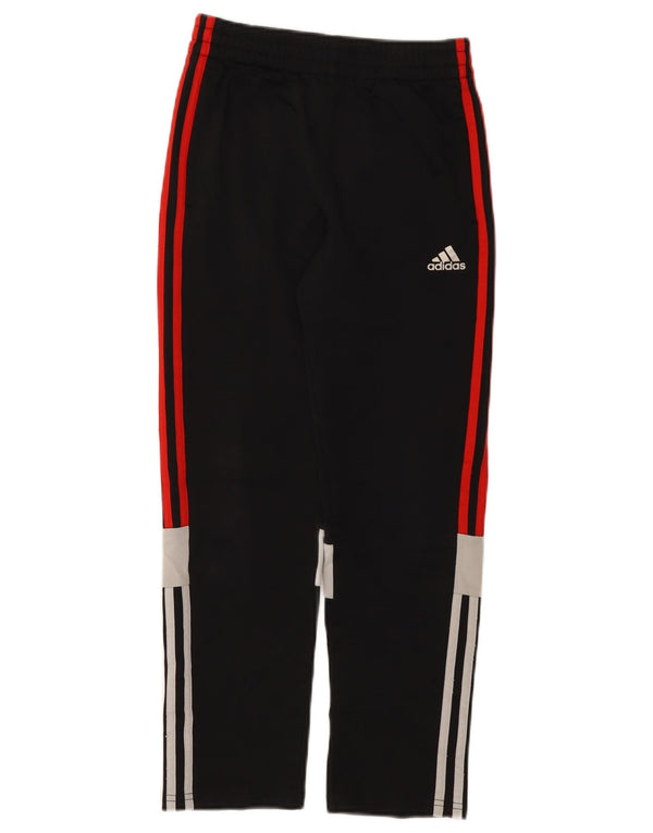 Adidas Boys Tracksuit Trousers 9-10 Years Medium Black Colourblock