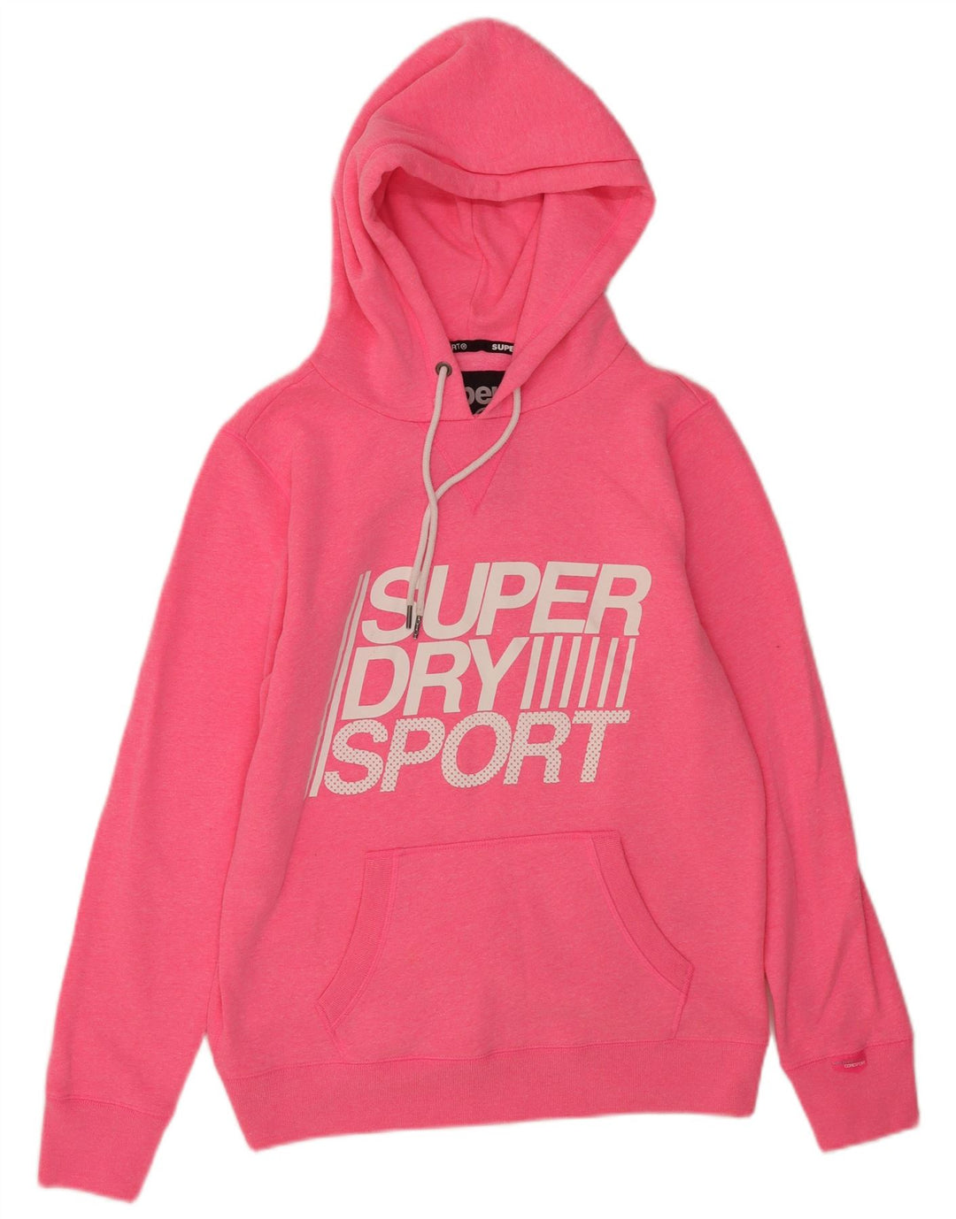 Maglione con cappuccio grafico da uomo Superdry in cotone rosa medio