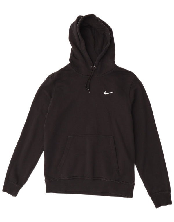 Felpa con cappuccio da uomo Nike, cotone medio nero