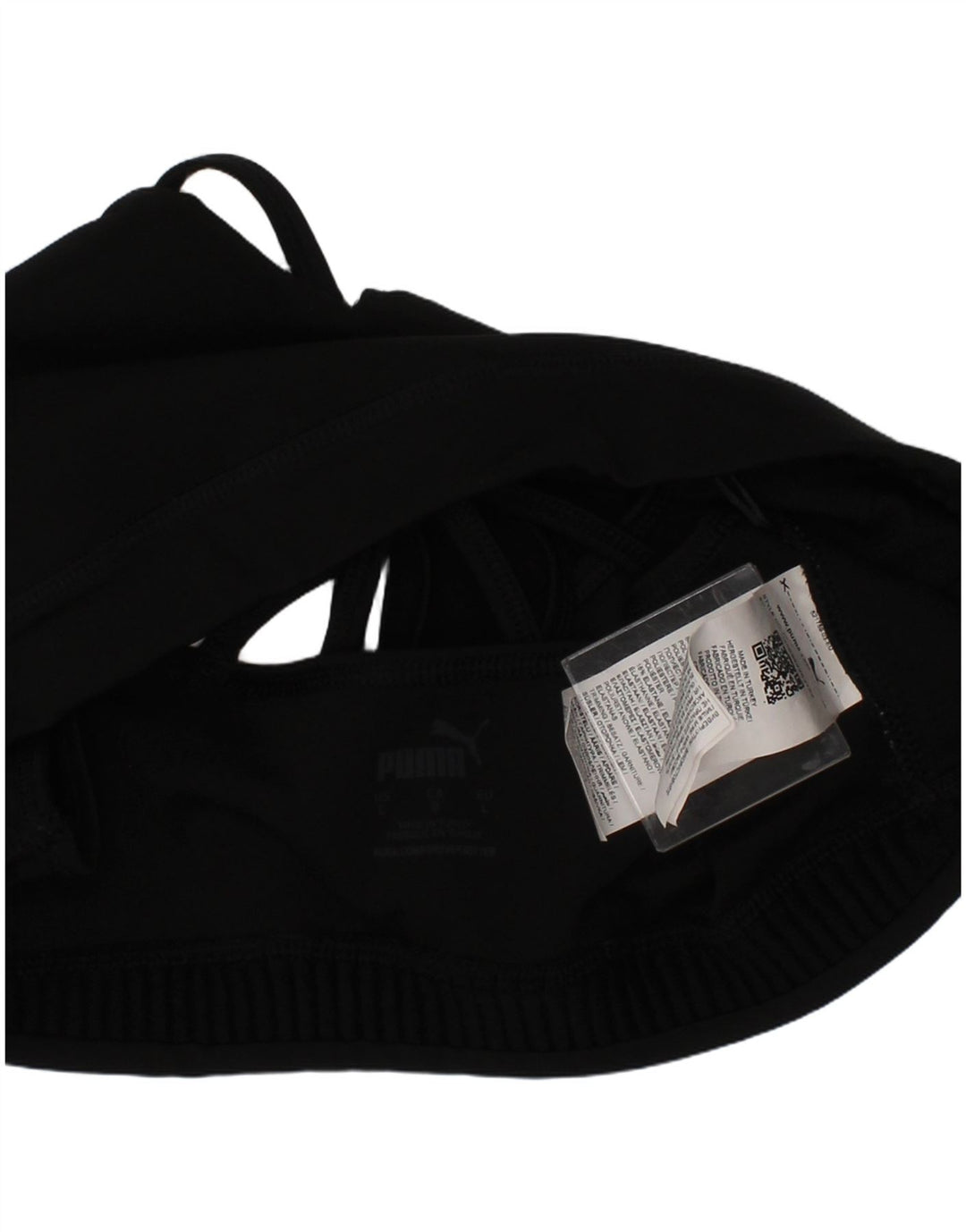 Reggiseno sportivo da donna Puma Top grande nero in poliestere sportivo