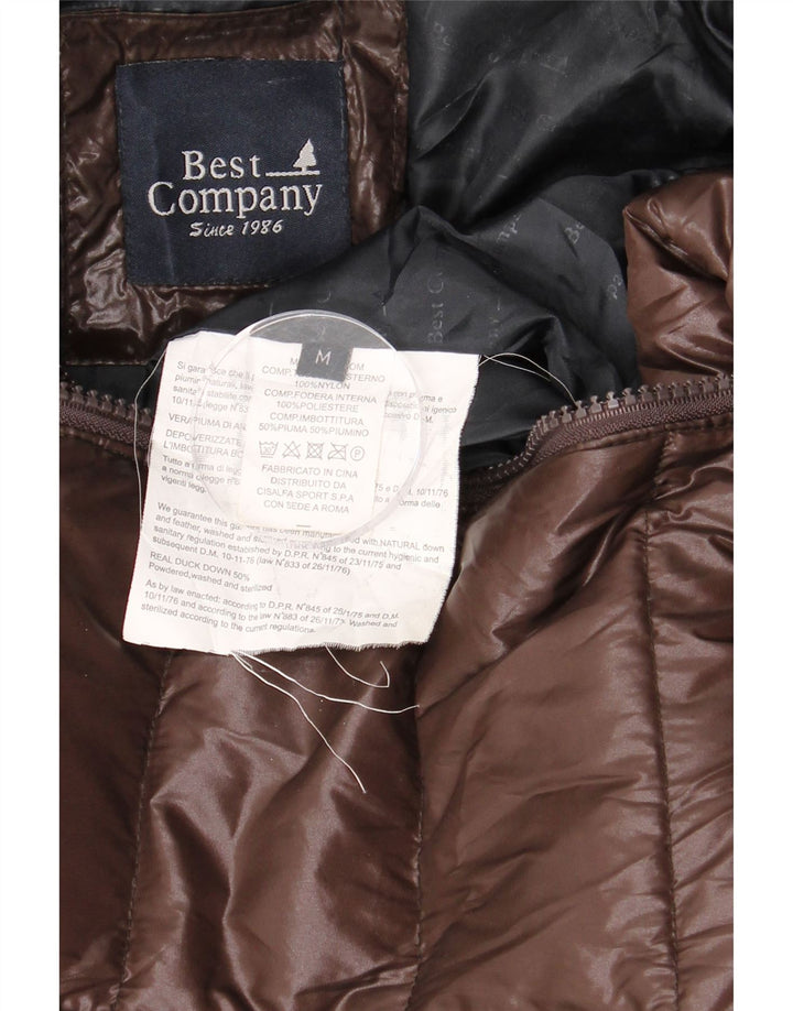 Giacca imbottita con cappuccio da donna Best Company UK 14 Nylon marrone medio