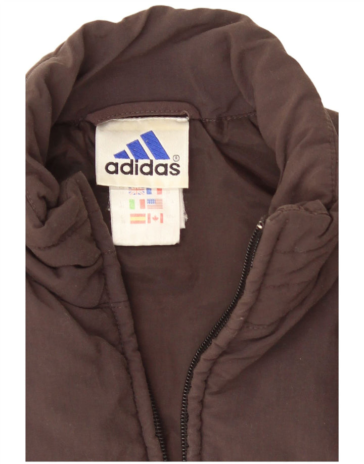 Gilet imbottito da donna Adidas UK 10 Small marrone in poliammide