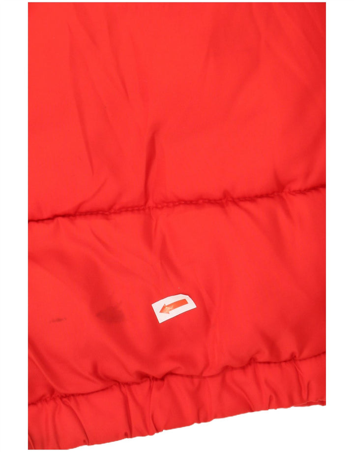 FILA Giacca imbottita con cappuccio grafica da uomo UK 38 Colore rosso medio