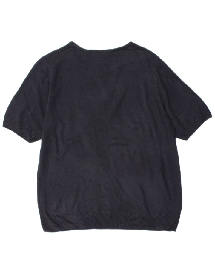 MARKS & SPENCER Womens Crew Neck Jumper Sweater UK 16 Large  Navy Blue