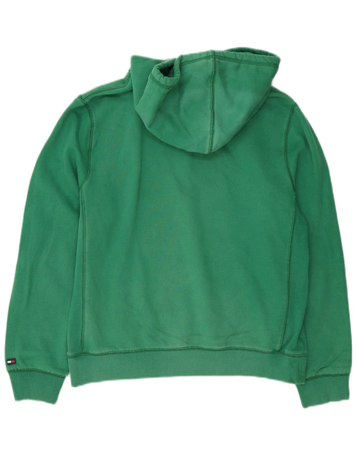 Maglione con cappuccio grafico da uomo Tommy Hilfiger verde medio