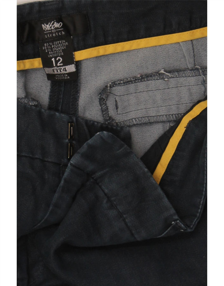 MOSSIMO Womens Straight Capri Trousers US 12 Large W34 L23 Navy Blue Vintage Mossimo and Second-Hand Mossimo from Messina Hembry 