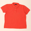 TOMMY HILFIGER Mens Polo Shirt Large Red Cotton Vintage Tommy Hilfiger and Second-Hand Tommy Hilfiger from Messina Hembry 