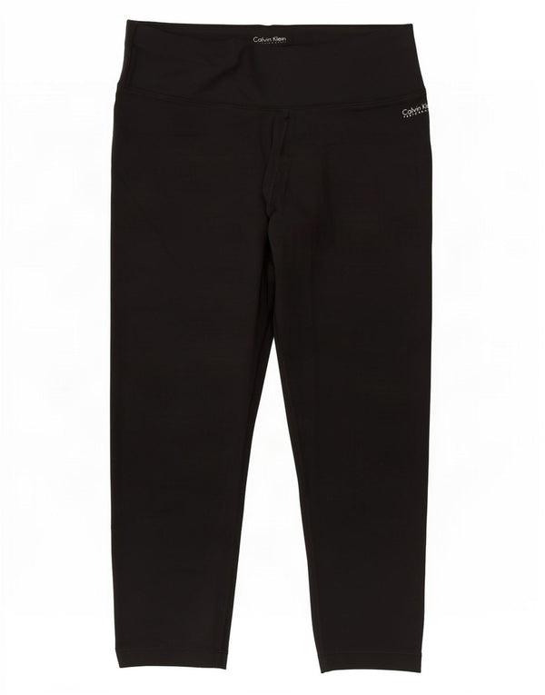 Calvin Klein Womens Capri Leggings UK 12 Medium Black