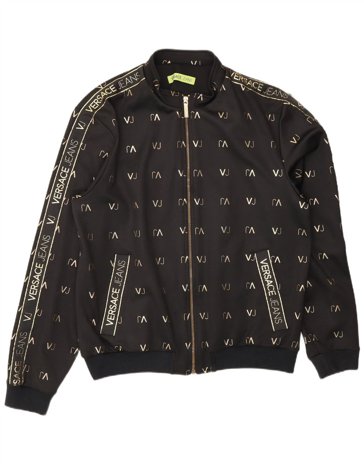 Giacca sportiva da uomo con grafica Versace XL nera in poliestere