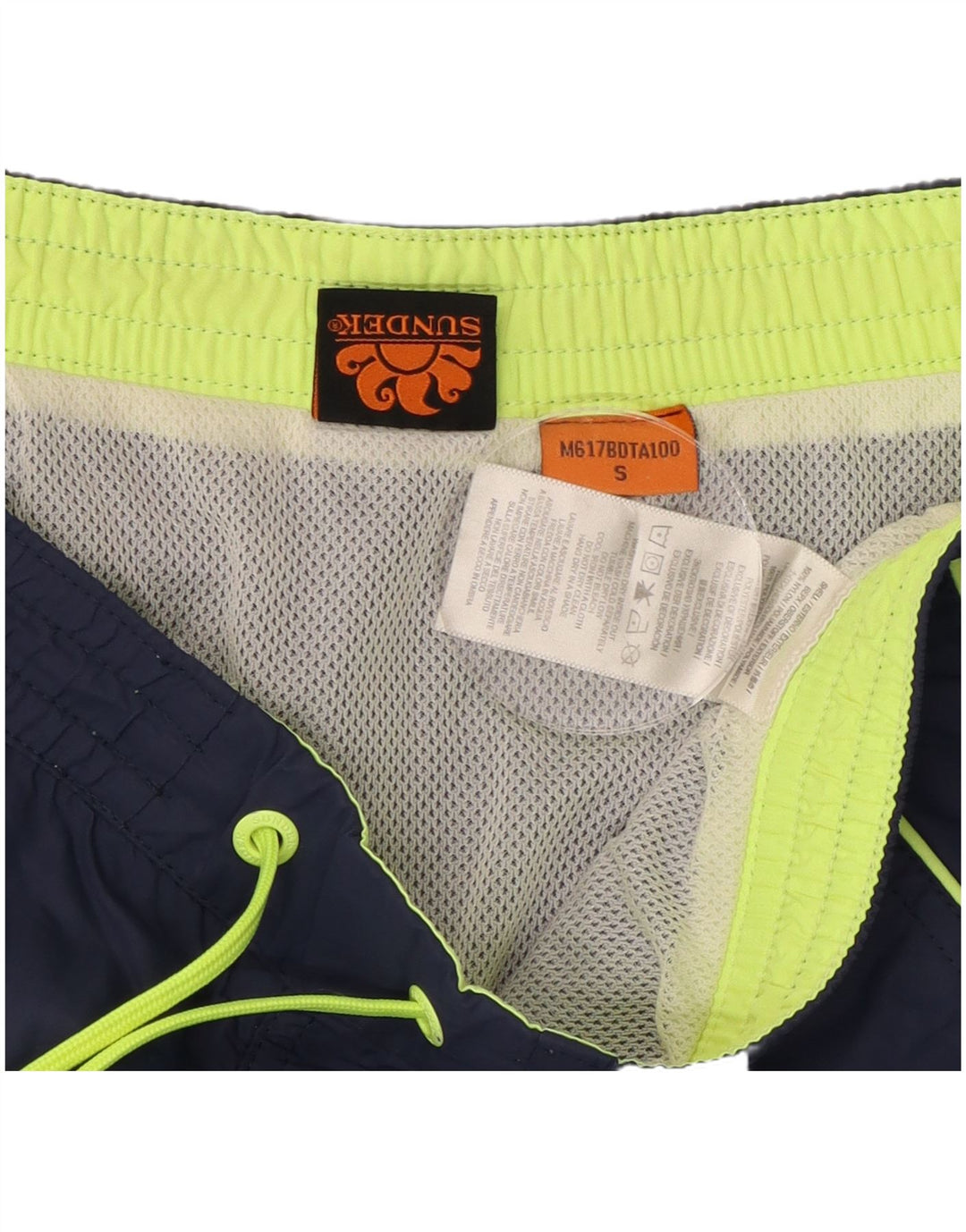 Pantaloncini da bagno da uomo Sundek piccoli in nylon blu navy da spiaggia