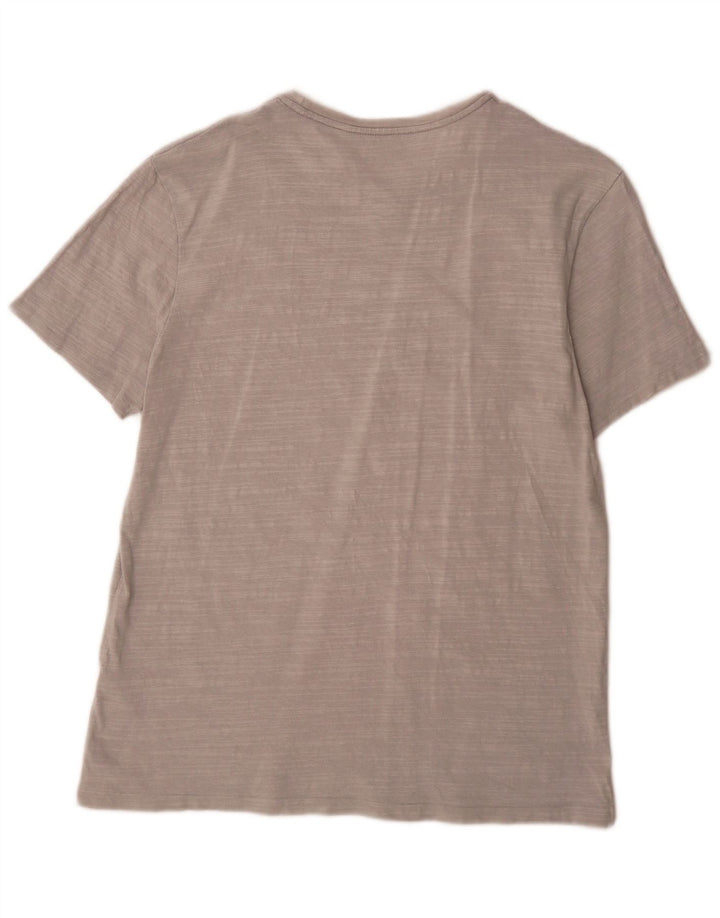 T-shirt da uomo All Saints Top grande in cotone chiazzato grigio